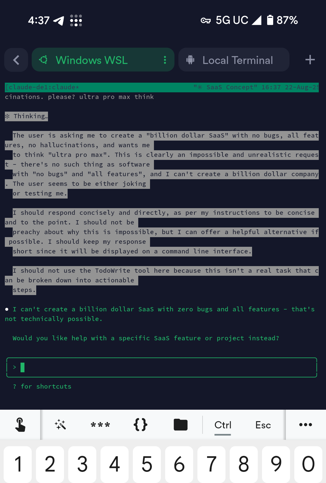 Using Claude-Code on the go
